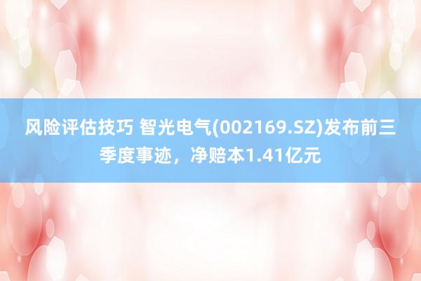 风险评估技巧 智光电气(002169.SZ)发布前三季度事迹，净赔本1.41亿元