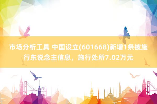 市场分析工具 中国设立(601668)新增1条被施行东说念主信息，施行处所7.02万元