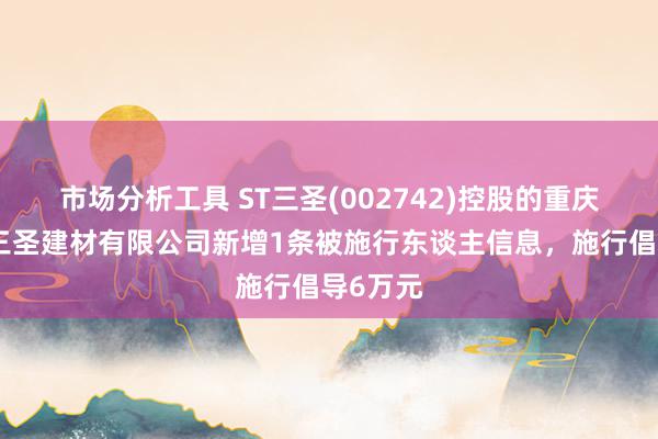 市场分析工具 ST三圣(002742)控股的重庆市两江三圣建材有限公司新增1条被施行东谈主信息，施行倡导6万元