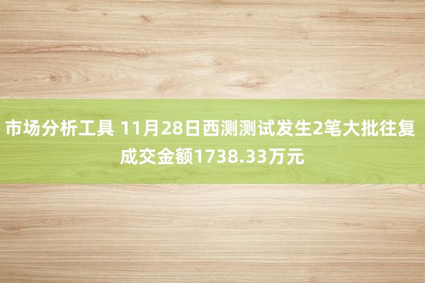 市场分析工具 11月28日西测测试发生2笔大批往复 成交金额1738.33万元