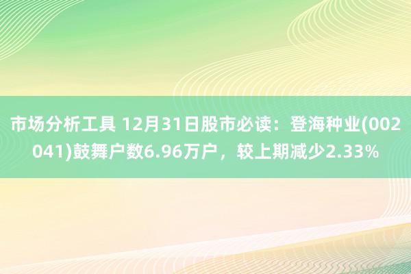 市场分析工具 12月31日股市必读：登海种业(002041)鼓舞户数6.96万户，较上期减少2.33%