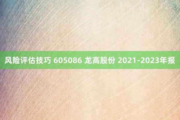 风险评估技巧 605086 龙高股份 2021-2023年报