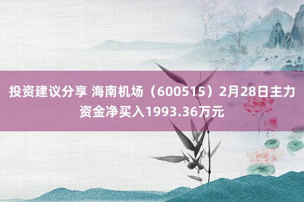 投资建议分享 海南机场（600515）2月28日主力资金净买入1993.36万元