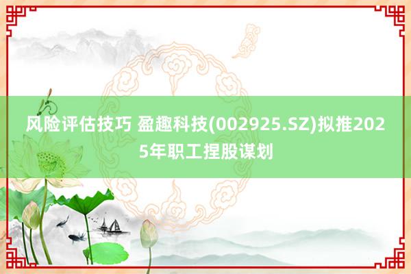 风险评估技巧 盈趣科技(002925.SZ)拟推2025年职工捏股谋划