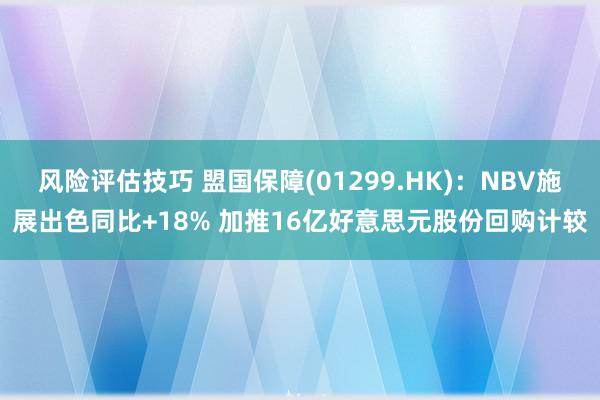 风险评估技巧 盟国保障(01299.HK)：NBV施展出色同比+18% 加推16亿好意思元股份回购计较